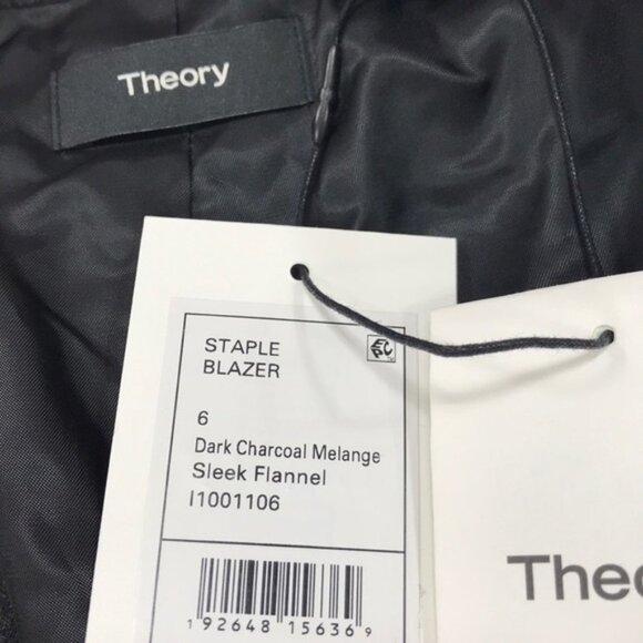 THEORY Staple Blazer in Sleek Flannel - Picture 7 of 9